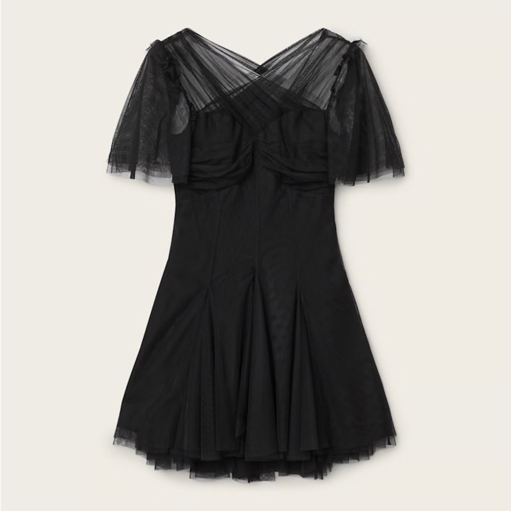 Lovely! Allsaints Madi Tulle dress black size 4 - Picture 4 of 10
